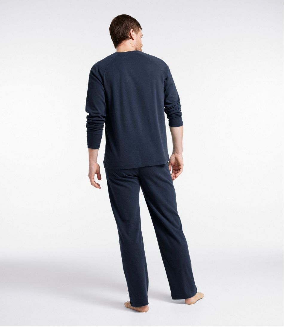 Men's Bean's Cotton Knit Pajamas, Henley PJ Set | L.L.Bean outlet