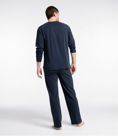 Men's Bean's Cotton Knit Pajamas, Henley PJ Set | L.L.Bean outlet