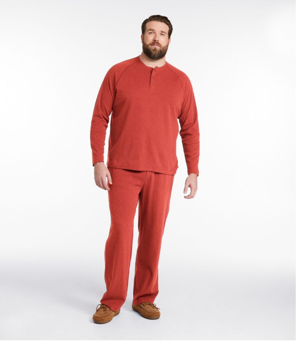 Men's Bean's Cotton Knit Pajamas, Henley PJ Set | L.L.Bean outlet