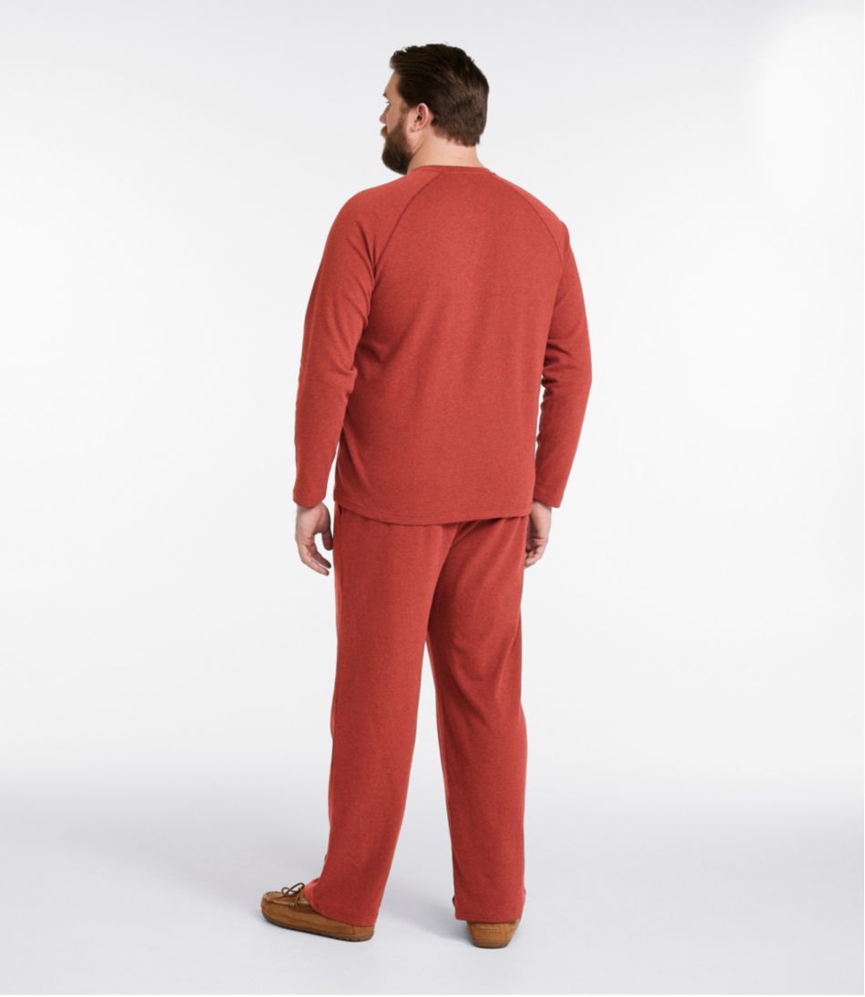 Men's Bean's Cotton Knit Pajamas, Henley PJ Set | L.L.Bean outlet