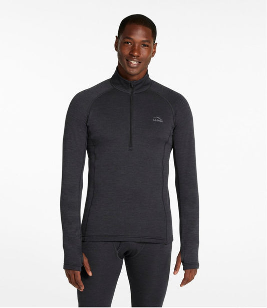 Men's L.L.Bean Midweight Base Layer Crew Top, 1/4 Zip | L.L.Bean online