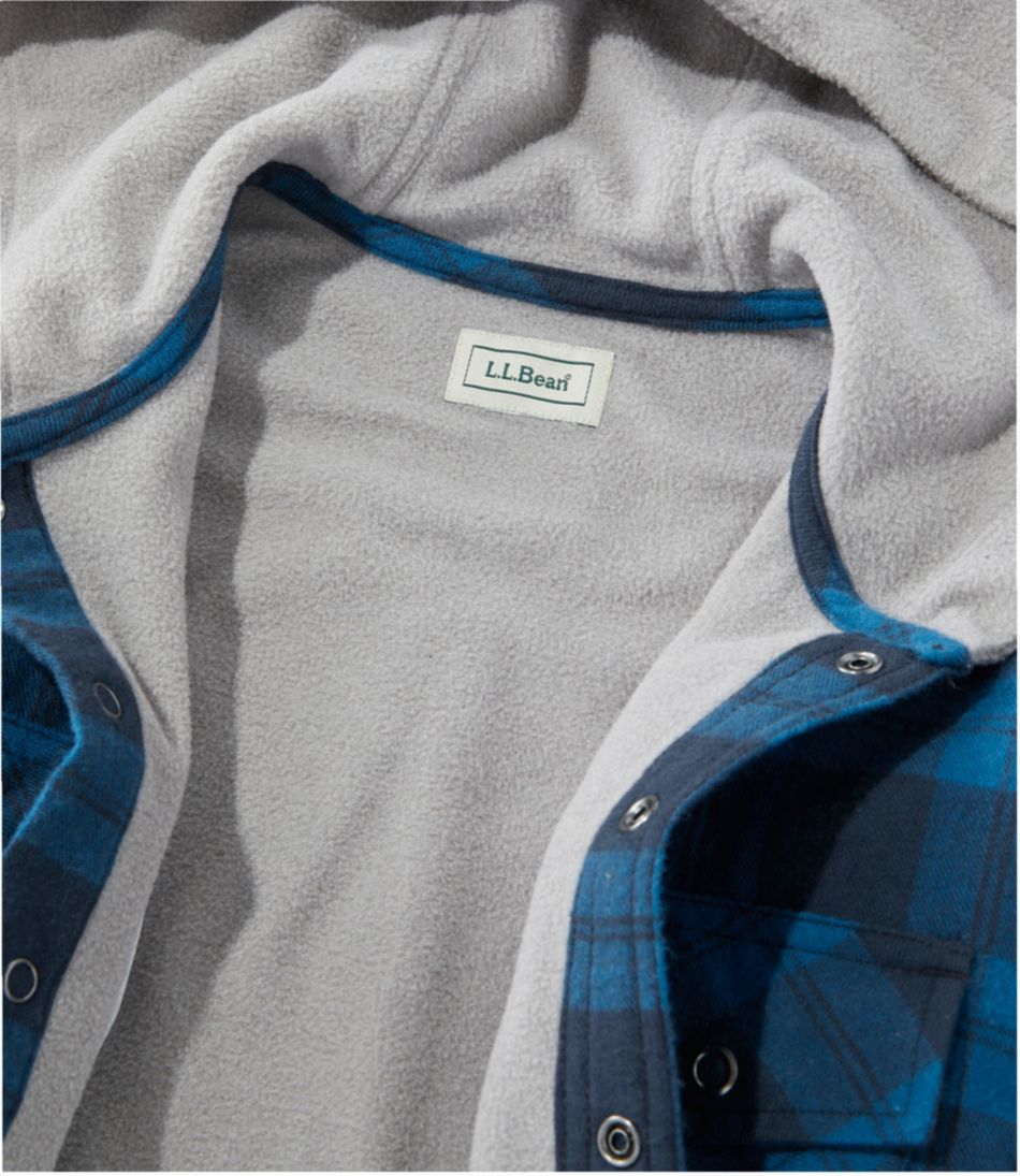 Kids' Fleece-Lined Flannel Shirt, Hooded Plaid | L.L.Bean discount