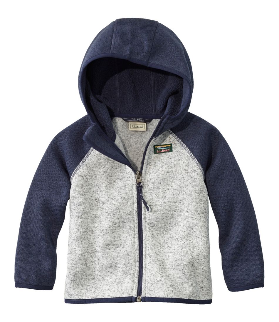Infants' and Toddlers' L.L.Bean Sweater Fleece, Hooded Colorblock | L.L.Bean online