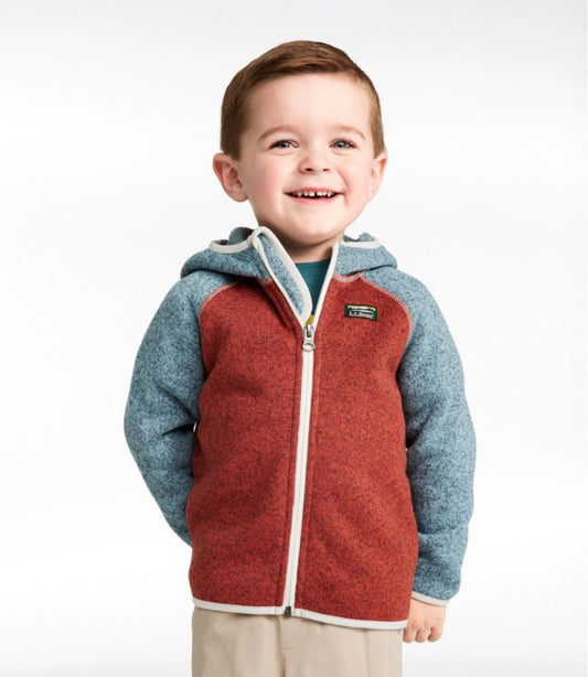Infants' and Toddlers' L.L.Bean Sweater Fleece, Hooded Colorblock | L.L.Bean online