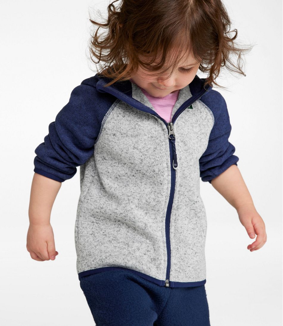 Infants' and Toddlers' L.L.Bean Sweater Fleece, Hooded Colorblock | L.L.Bean online