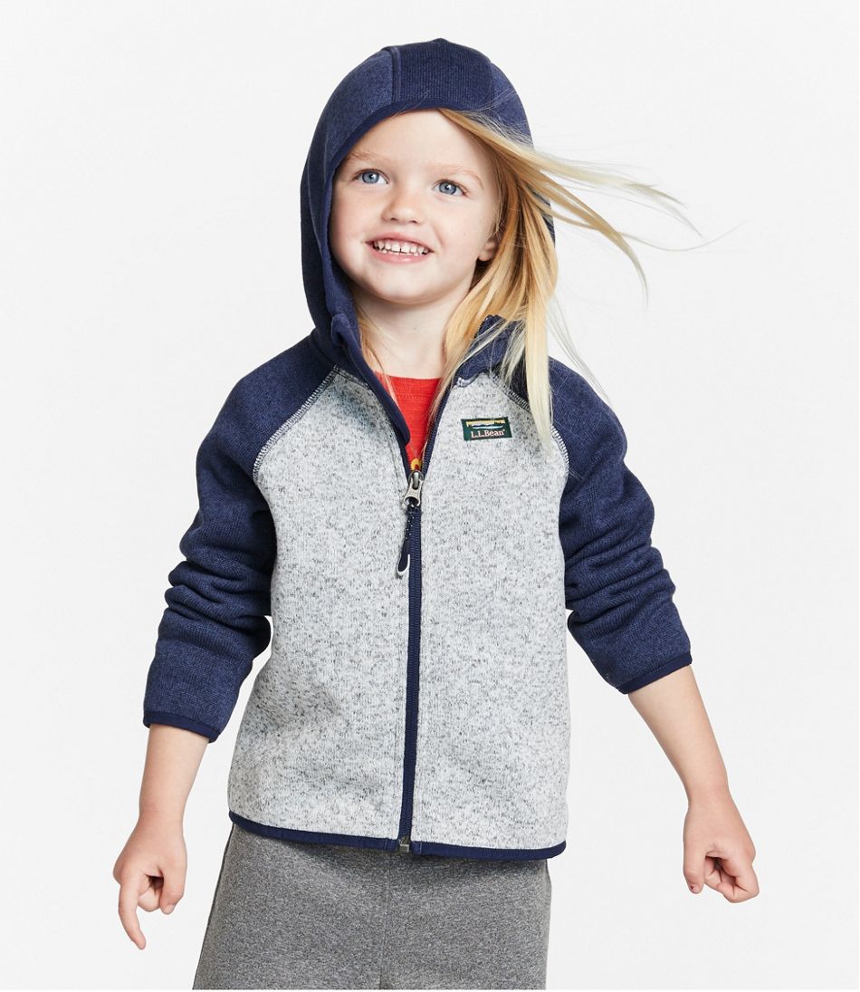 Infants' and Toddlers' L.L.Bean Sweater Fleece, Hooded Colorblock | L.L.Bean online