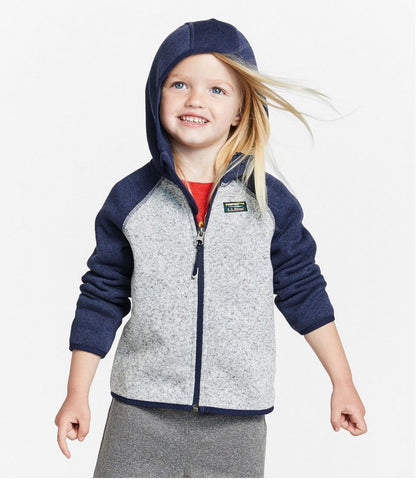 Infants' and Toddlers' L.L.Bean Sweater Fleece, Hooded Colorblock | L.L.Bean online