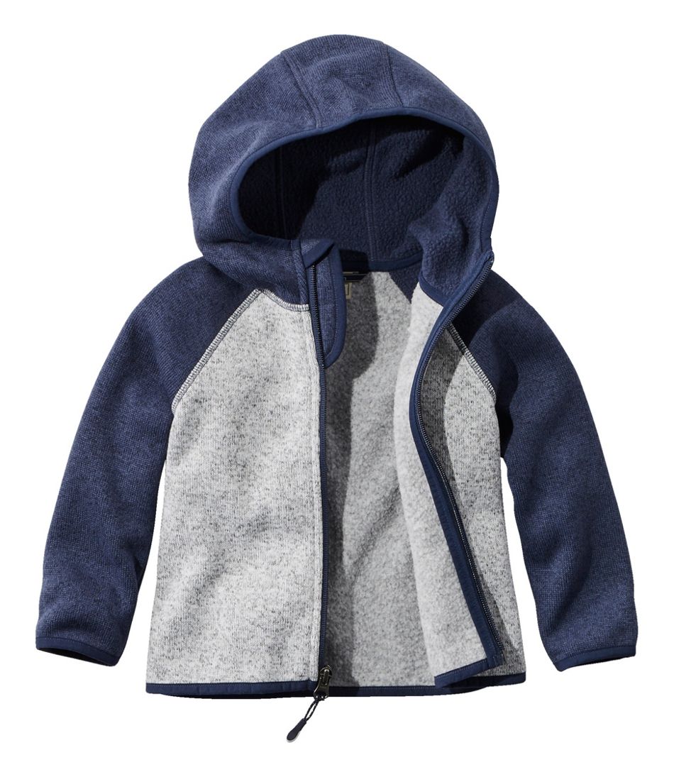 Infants' and Toddlers' L.L.Bean Sweater Fleece, Hooded Colorblock | L.L.Bean online