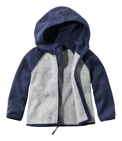 Infants' and Toddlers' L.L.Bean Sweater Fleece, Hooded Colorblock | L.L.Bean online