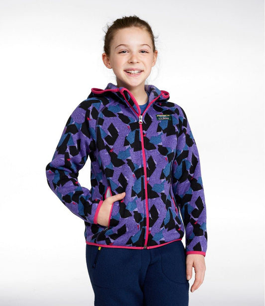 Kids' L.L.Bean Sweater Fleece, Hooded Print | L.L.Bean for sale