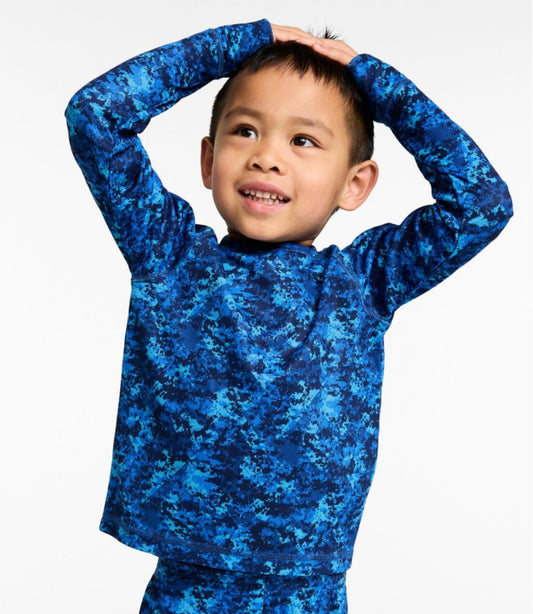 Kids' Wicked Warm Midweight Long Underwear, Top Print | L.L.Bean outlet