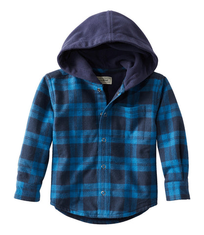 Toddlers' Fleece-Lined Flannel Shirt, Hooded | L.L.Bean outlet - US 8422