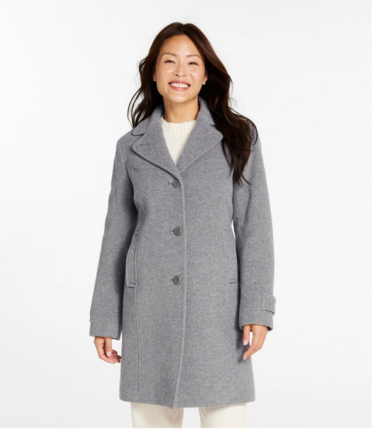 Women's Classic Lambswool Polo Coat, Three-Quarter Length | L.L.Bean outlet