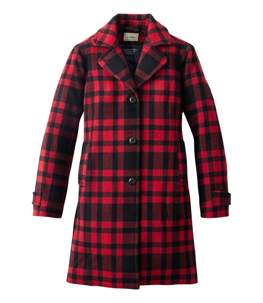 Women's Classic Lambswool Polo Coat, Three-Quarter, Pattern | L.L.Bean on sale