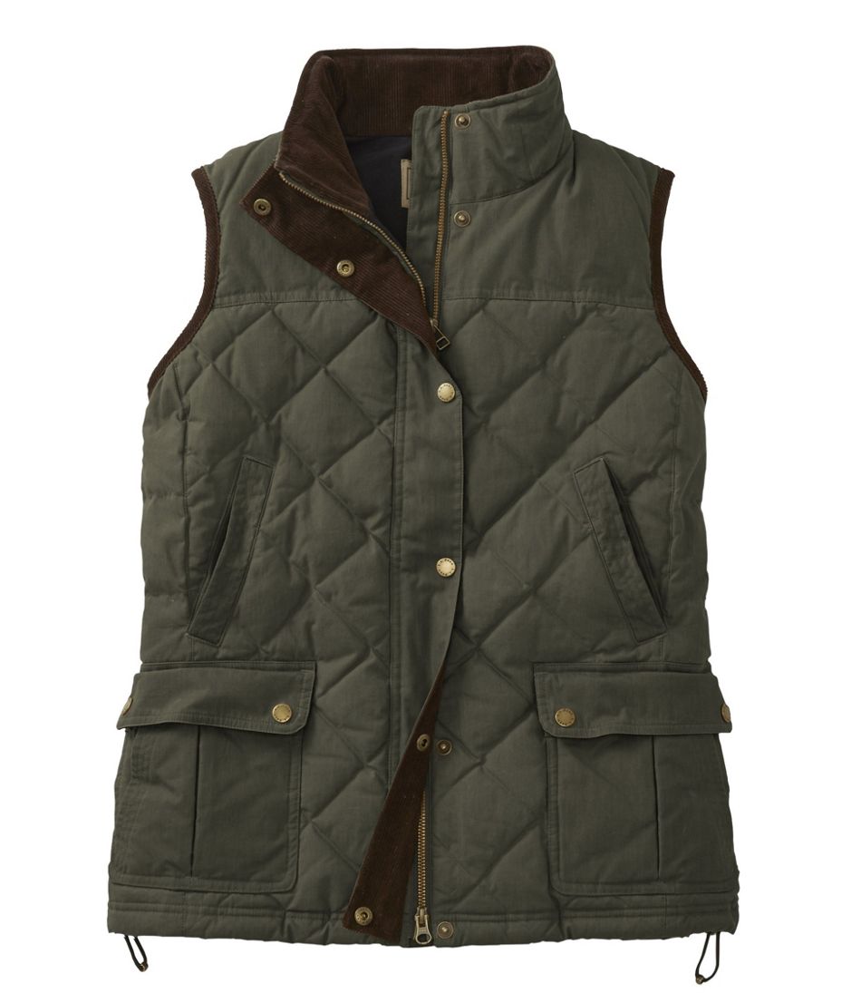 Women's L.L.Bean Upcountry Waxed Cotton Down Vest | L.L.Bean for sale