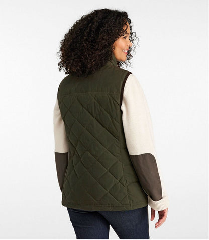 Women's L.L.Bean Upcountry Waxed Cotton Down Vest | L.L.Bean for sale