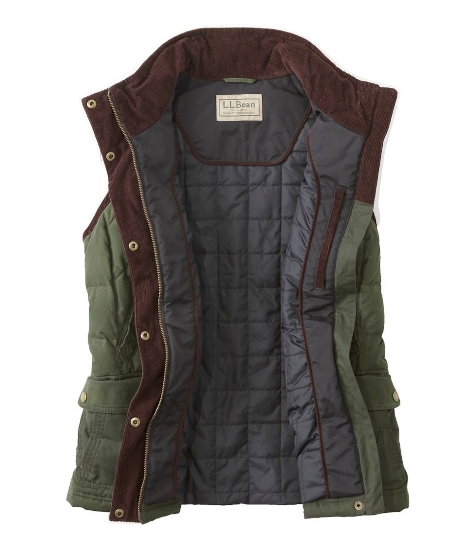 Women's L.L.Bean Upcountry Waxed Cotton Down Vest | L.L.Bean for sale