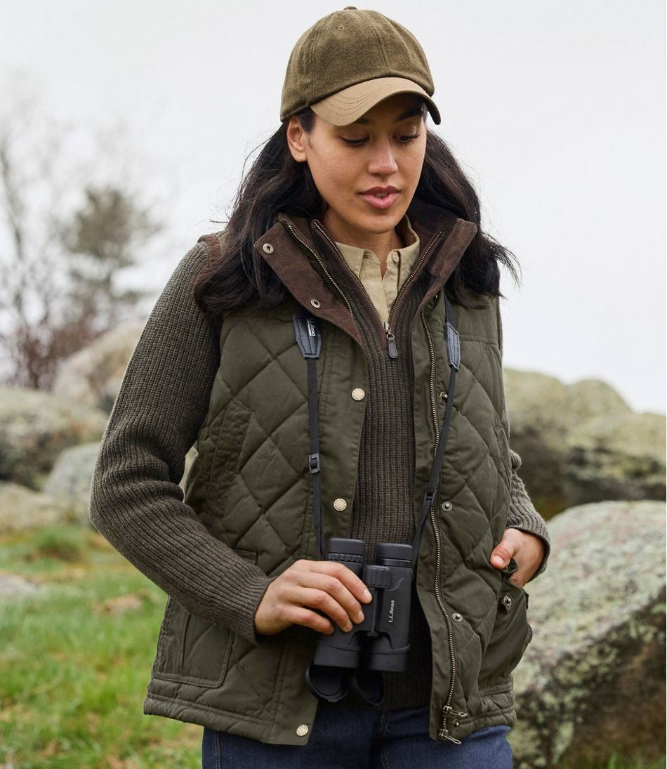 Women's L.L.Bean Upcountry Waxed Cotton Down Vest | L.L.Bean for sale