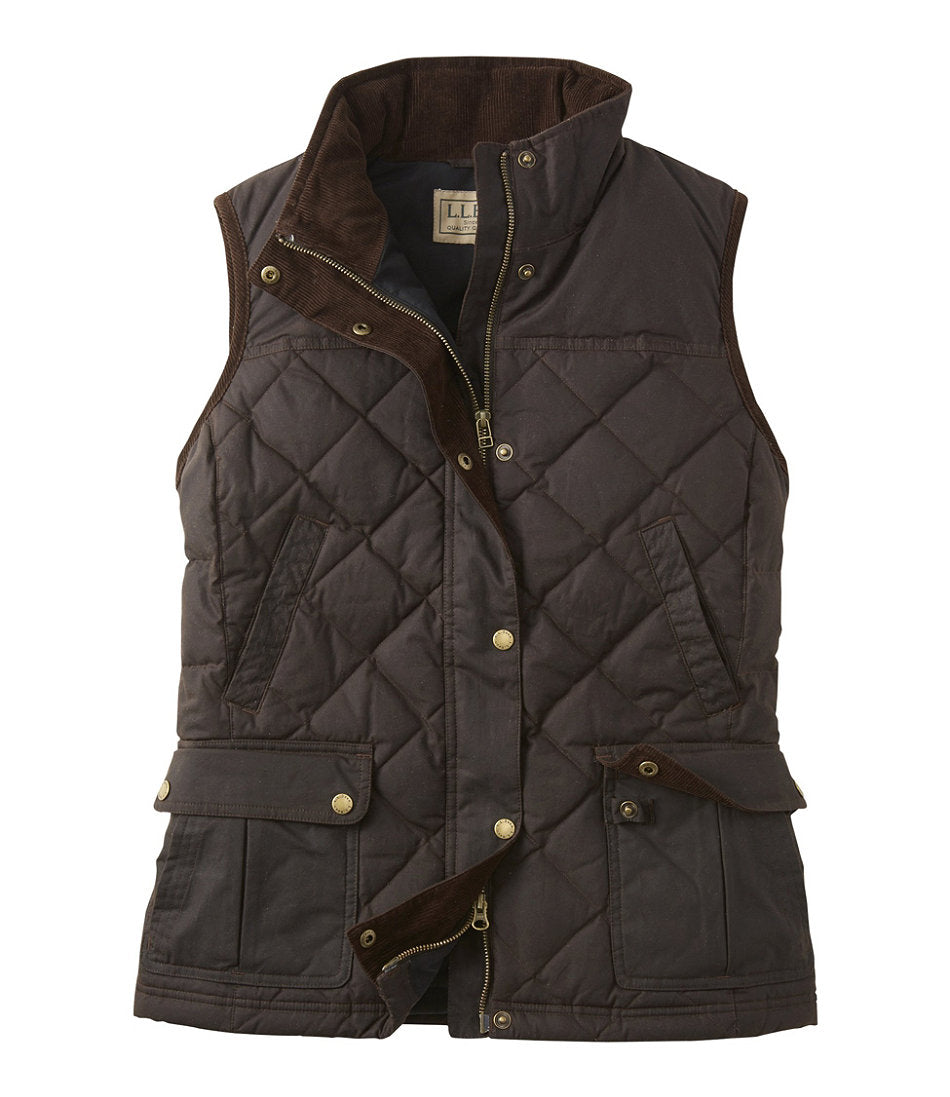 Women's L.L.Bean Upcountry Waxed Cotton Down Vest | L.L.Bean for sale - US 4491