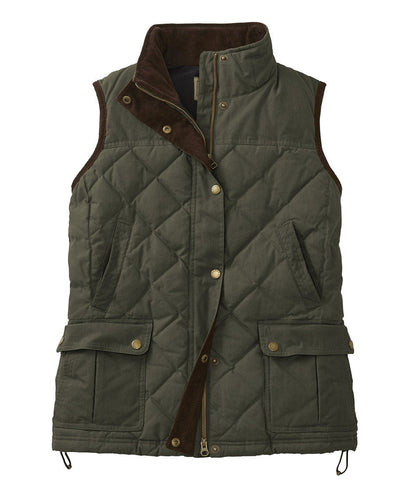 Women's L.L.Bean Upcountry Waxed Cotton Down Vest | L.L.Bean for sale - US 4491