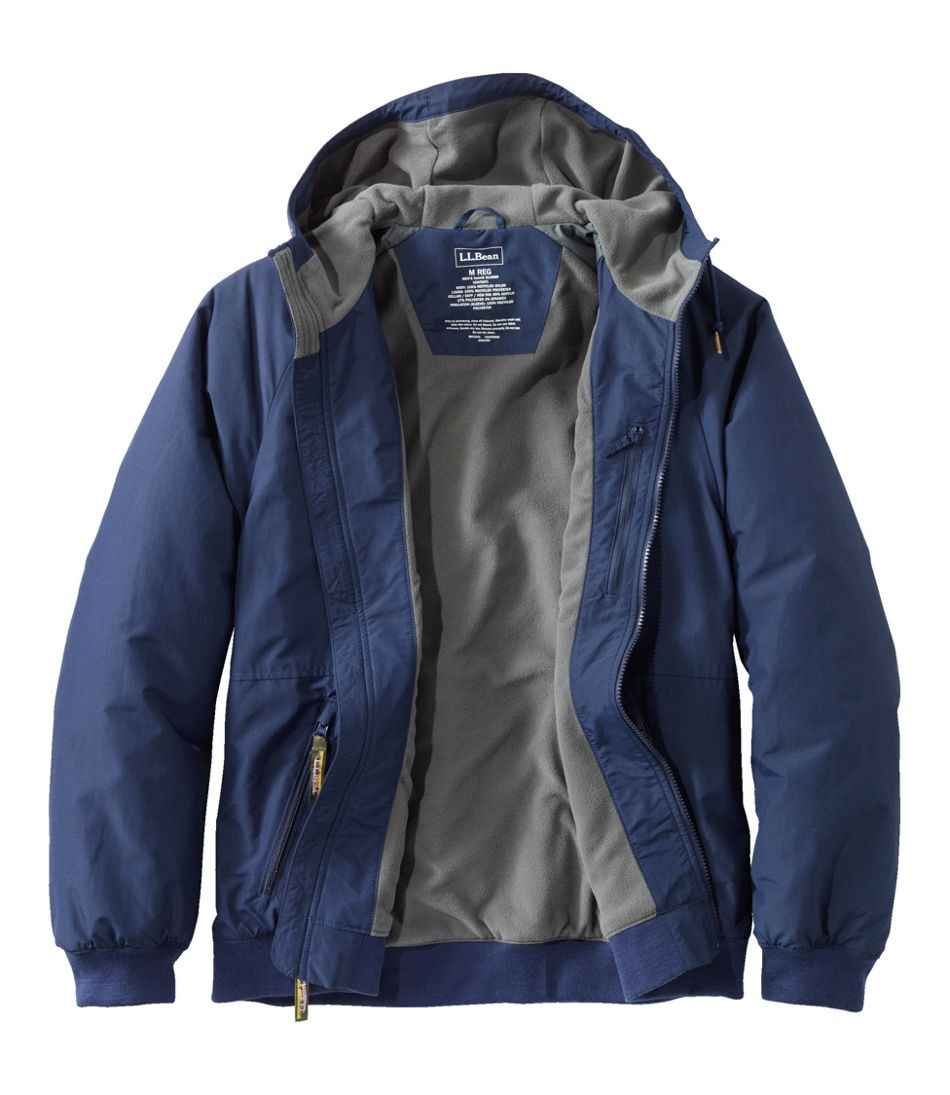 Men's Insulated 3-Season Bomber Hooded Jacket | L.L.Bean outlet