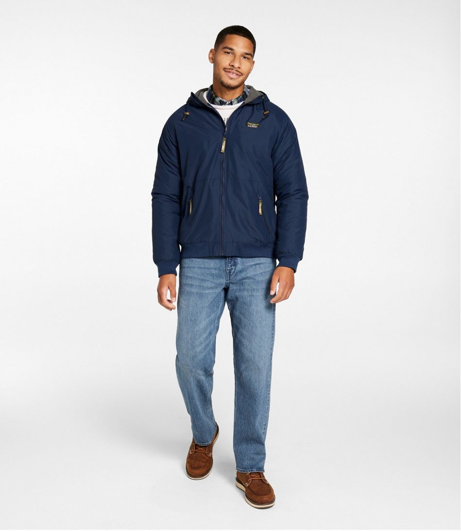 Men's Insulated 3-Season Bomber Hooded Jacket | L.L.Bean outlet