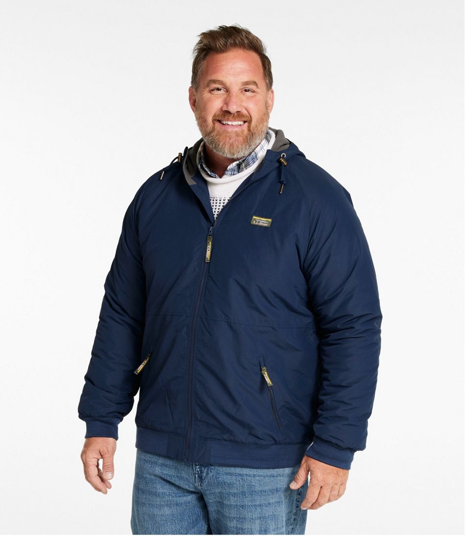 Men's Insulated 3-Season Bomber Hooded Jacket | L.L.Bean outlet