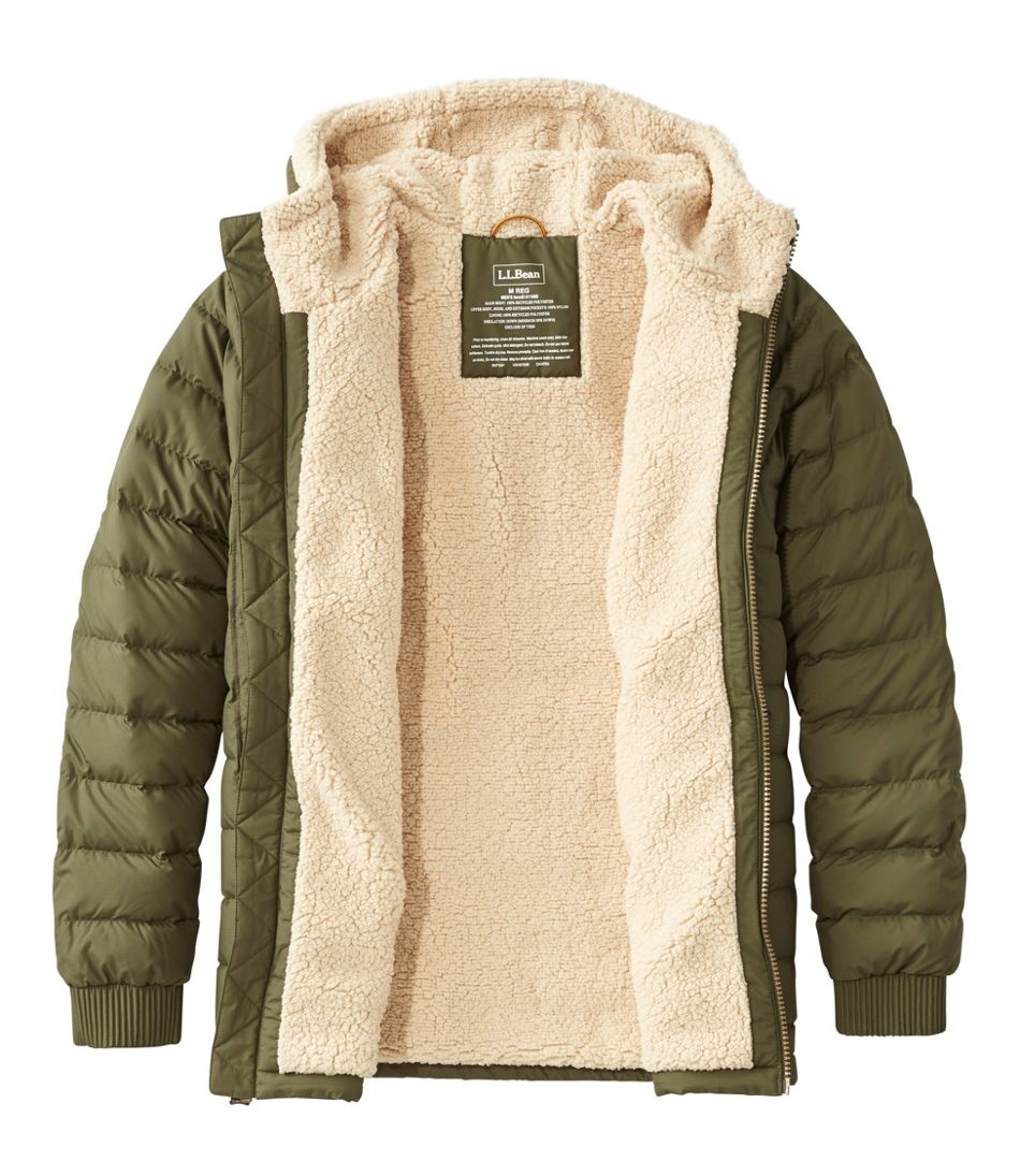 Men's Mountain Classic Down Hooded Jacket, Sherpa-Lined | L.L.Bean on sale