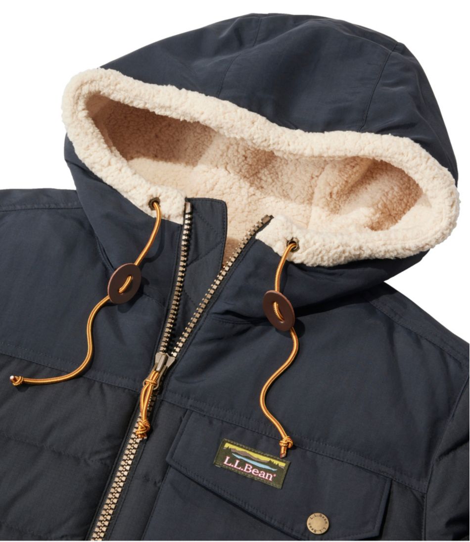 Men's Mountain Classic Down Hooded Jacket, Sherpa-Lined | L.L.Bean on sale