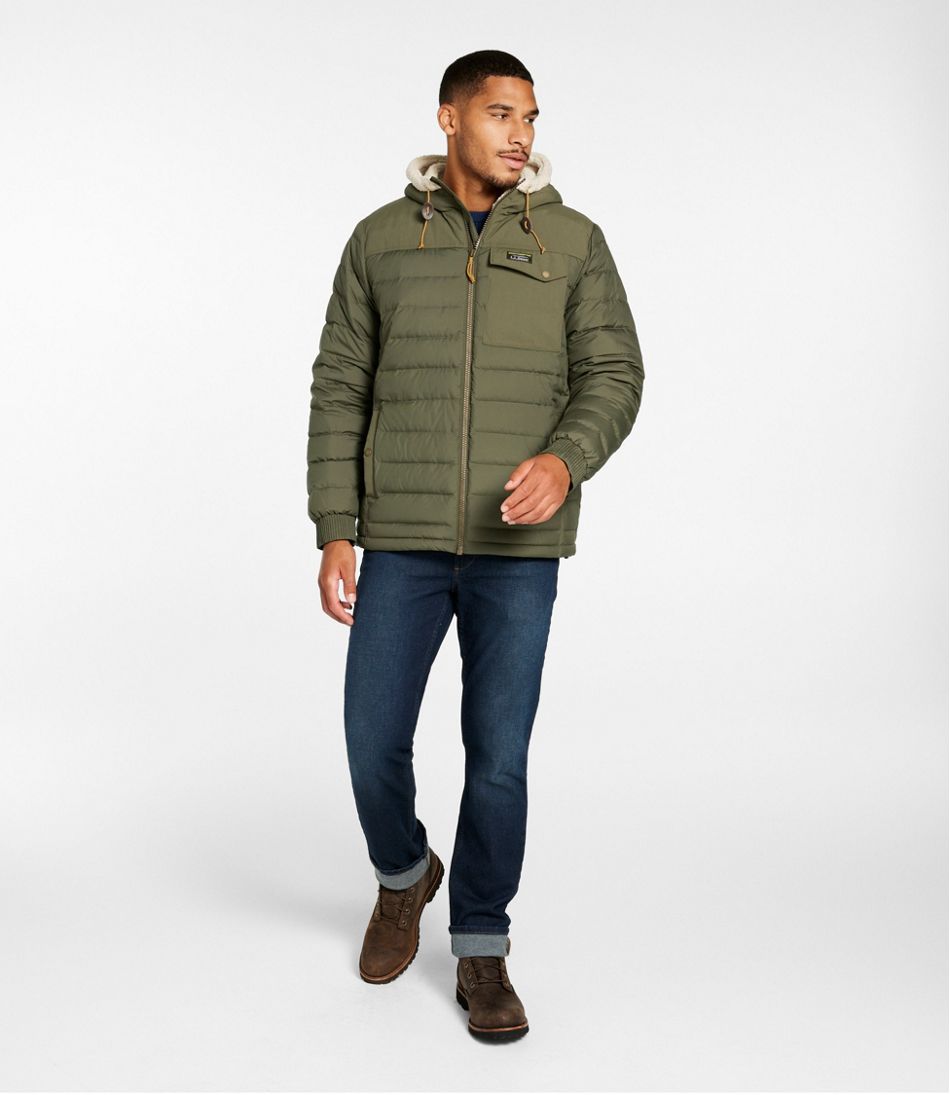 Men's Mountain Classic Down Hooded Jacket, Sherpa-Lined | L.L.Bean on sale