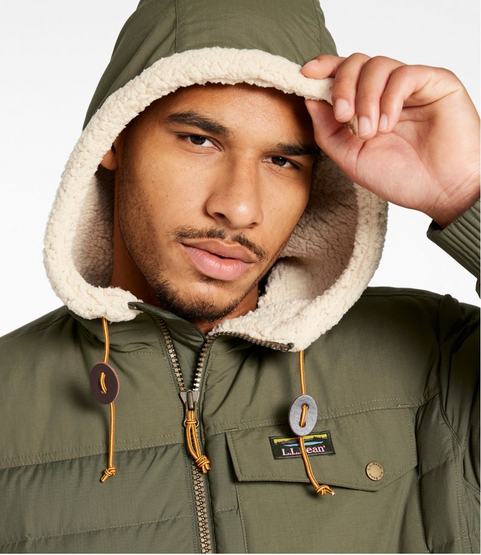 Men's Mountain Classic Down Hooded Jacket, Sherpa-Lined | L.L.Bean on sale