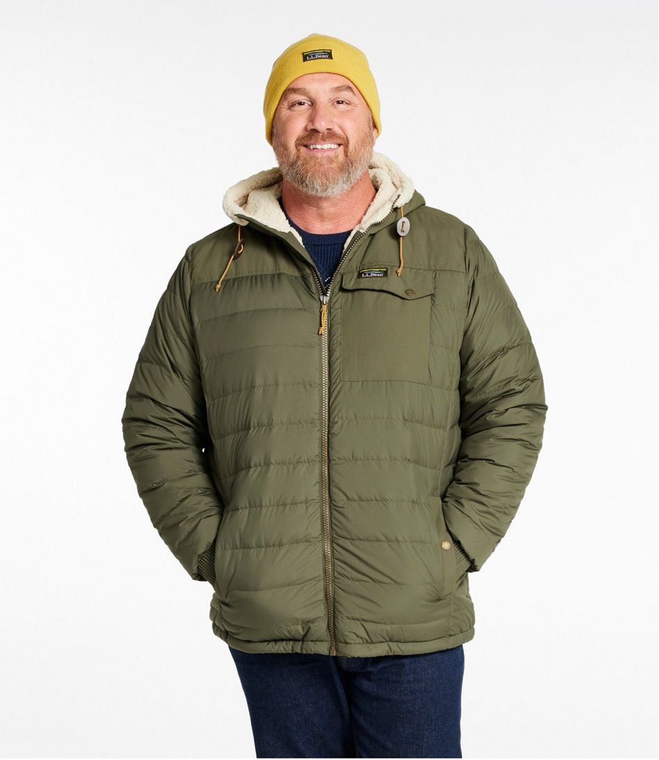 Men's Mountain Classic Down Hooded Jacket, Sherpa-Lined | L.L.Bean on sale
