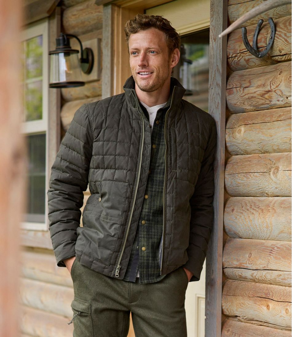Men's L.L.Bean Upcountry Waxed Cotton Down Sweater | L.L.Bean outlet