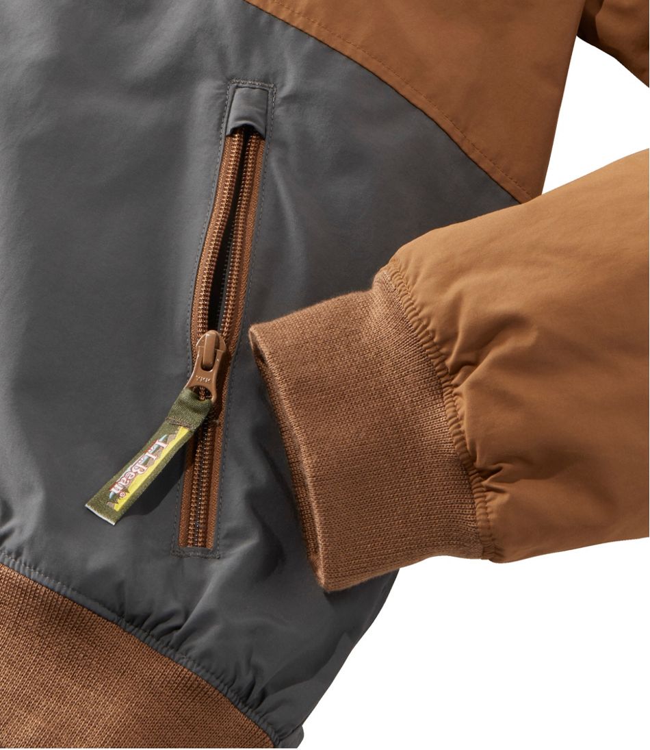 Men's Insulated 3-Season Bomber Hooded Jacket, Colorblock | L.L.Bean online