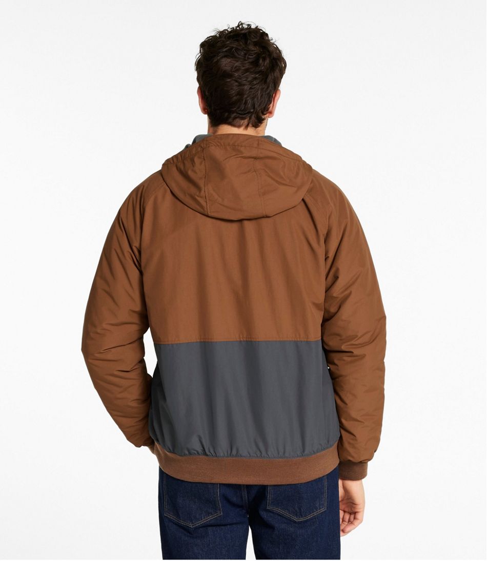 Men's Insulated 3-Season Bomber Hooded Jacket, Colorblock | L.L.Bean online