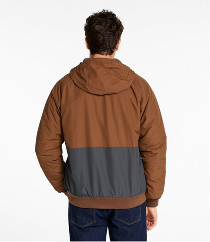 Men's Insulated 3-Season Bomber Hooded Jacket, Colorblock | L.L.Bean online
