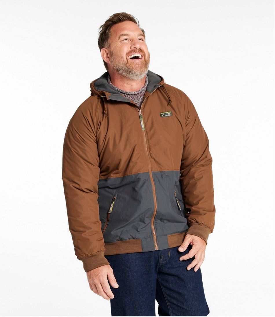 Men's Insulated 3-Season Bomber Hooded Jacket, Colorblock | L.L.Bean online