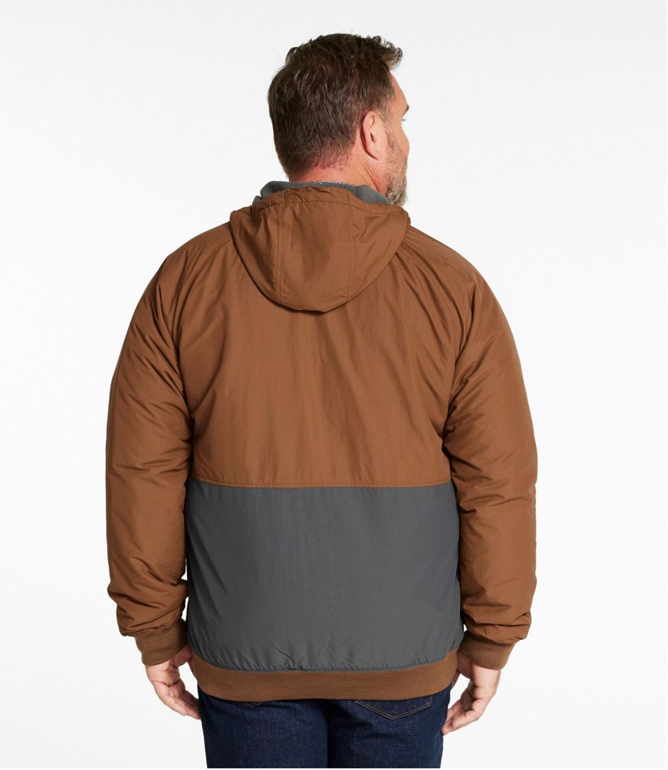 Men's Insulated 3-Season Bomber Hooded Jacket, Colorblock | L.L.Bean online
