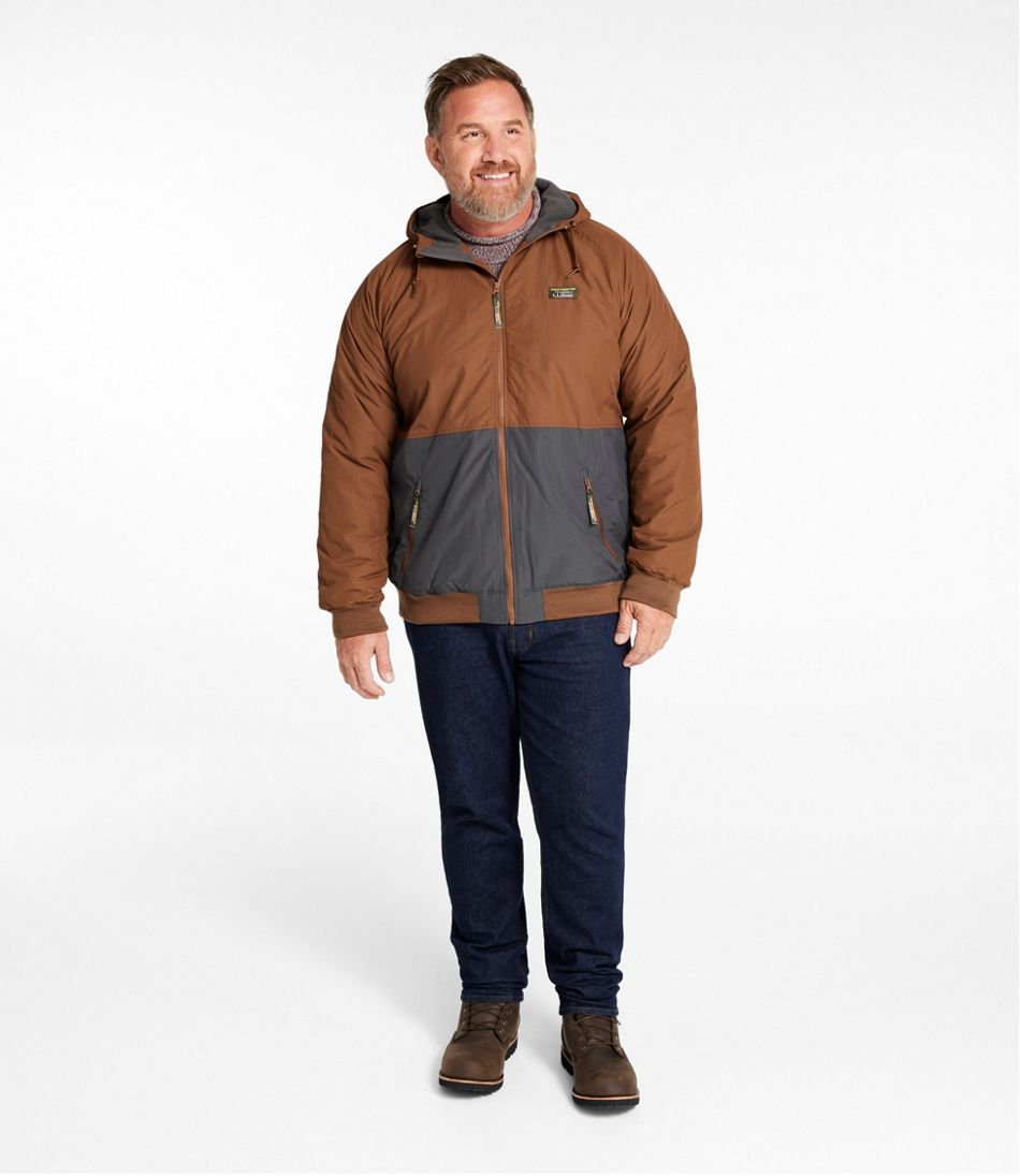 Men's Insulated 3-Season Bomber Hooded Jacket, Colorblock | L.L.Bean online