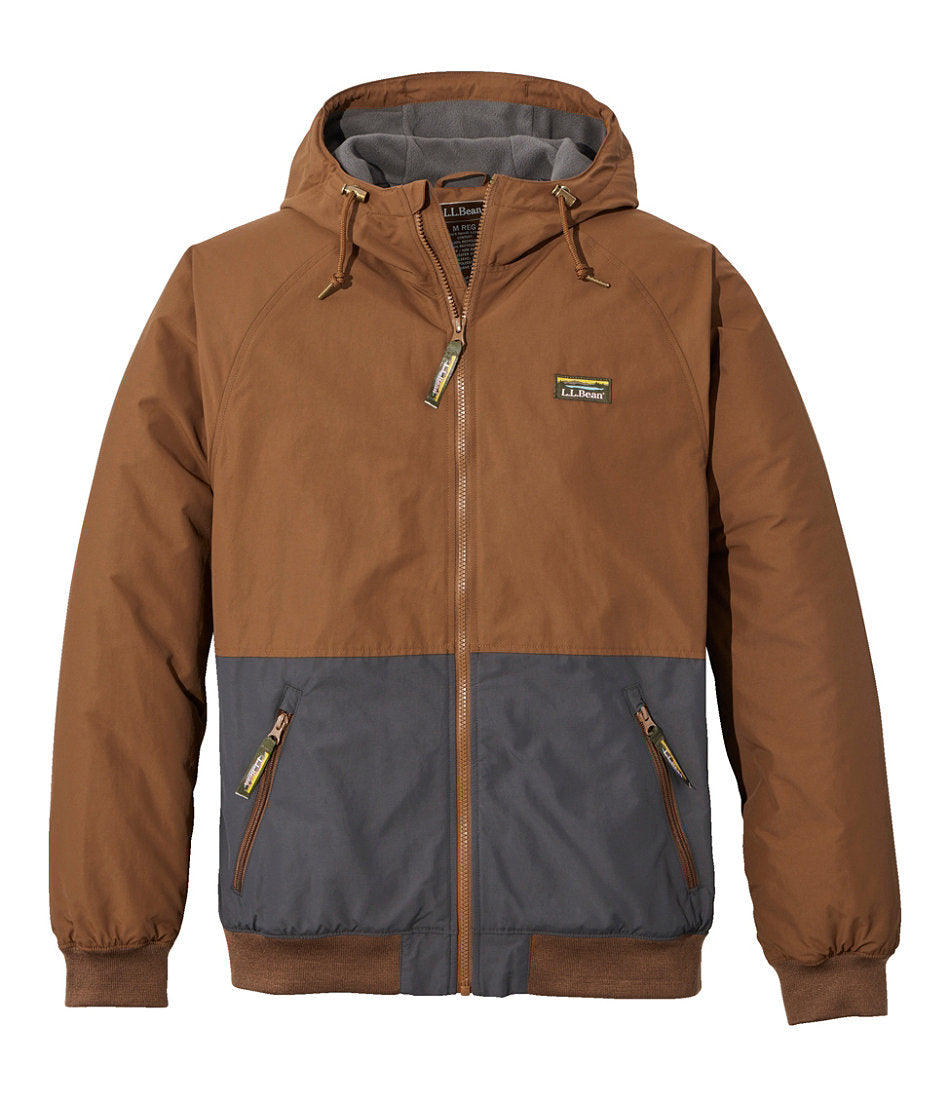 Men's Insulated 3-Season Bomber Hooded Jacket, Colorblock | L.L.Bean online - US 2042