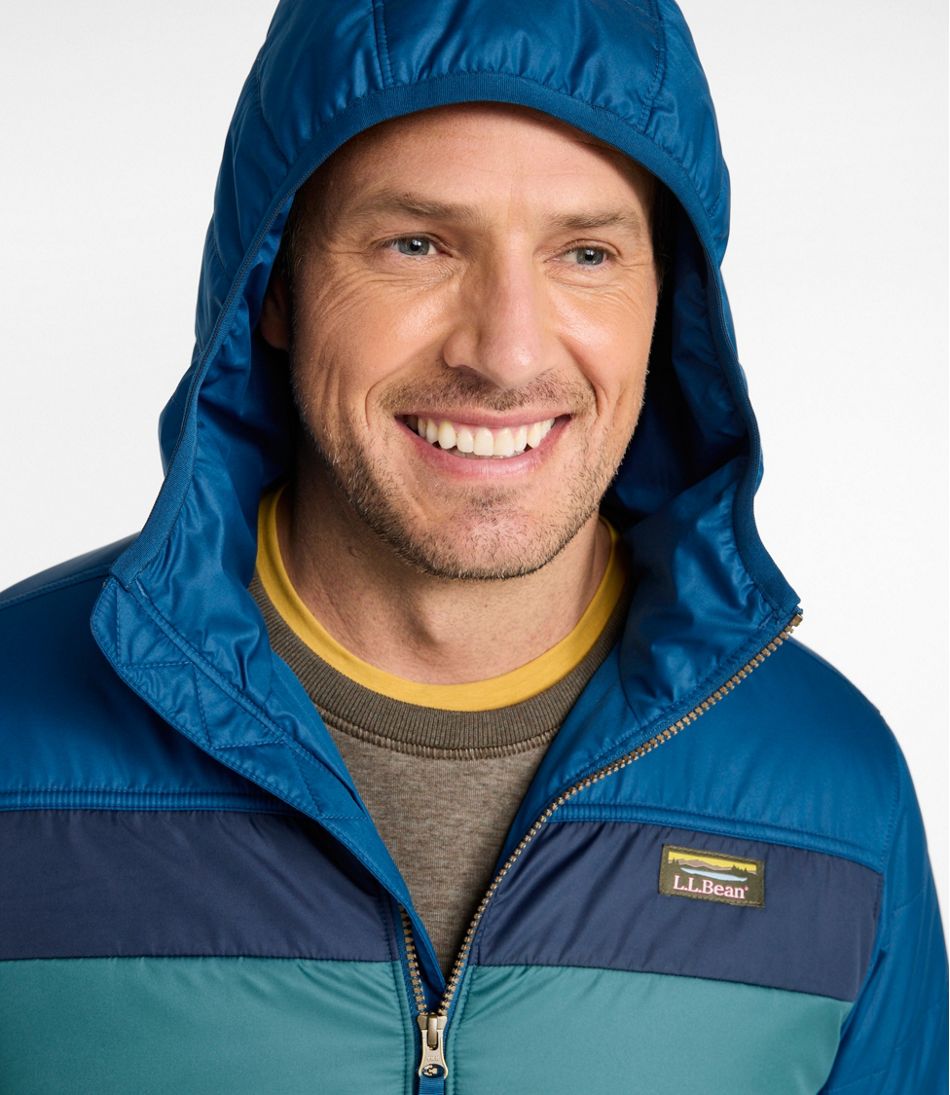 Men's Mountain Classic Puffer Hooded Jacket, Colorblock | L.L.Bean sale