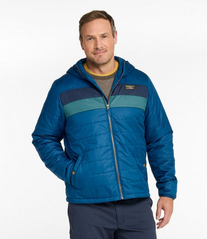 Men's Mountain Classic Puffer Hooded Jacket, Colorblock | L.L.Bean sale