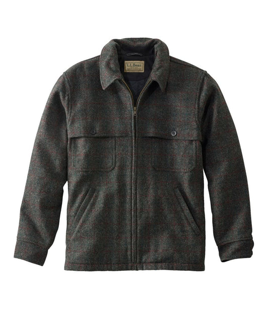 Men's Maine Guide Zip-Front Jac-Shirt with PrimaLoft, Plaid | L.L.Bean outlet
