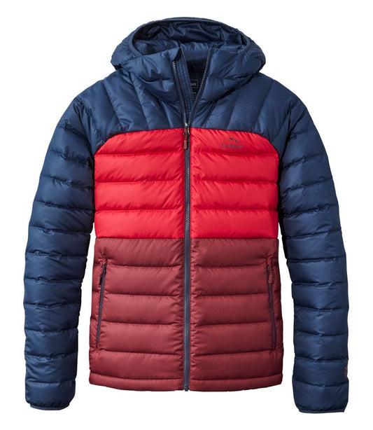 Men's Bean's Down Hooded Jacket, Colorblock | L.L.Bean for sale