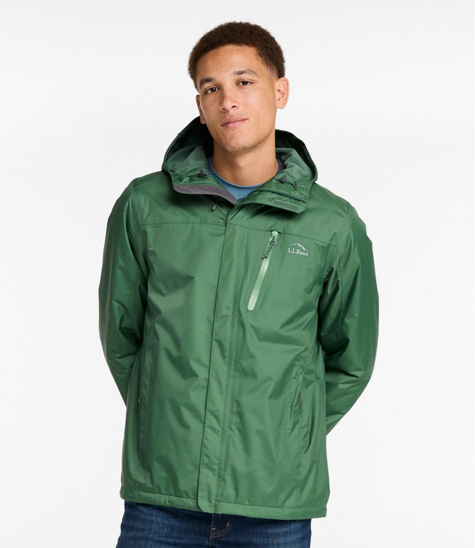 Men's Trail Model Rain Jacket, Fleece-Lined | L.L.Bean online