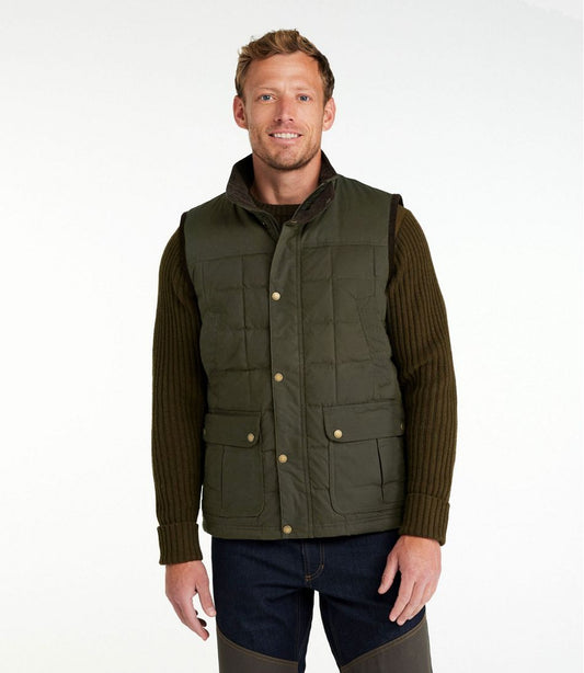 Men's L.L.Bean Upcountry Waxed Cotton Down Vest | L.L.Bean sale
