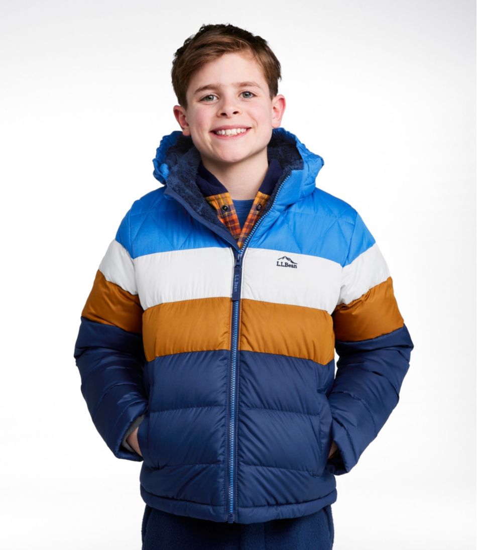 Kids' Bean's Down Jacket, Colorblock | L.L.Bean outlet