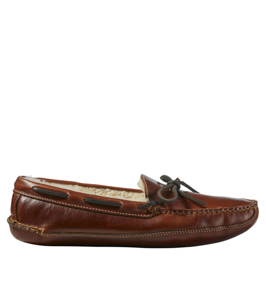 Men's Leather Double-Sole Slippers, Shearling-Lined | L.L.Bean near me