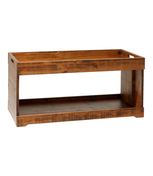 Rustic Wooden Two Tier Boot Tray | L.L.Bean for sale