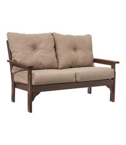 All-Weather Patio Loveseat with Textured Cushion, Mahogany | L.L.Bean online